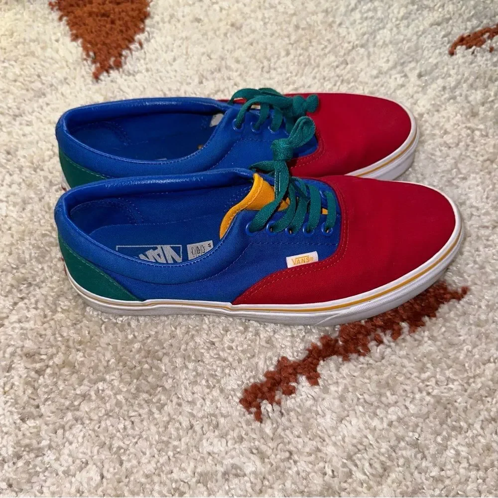 Vans Off The Wall Primary Colors Block Sneakers Size‎ Men’s 8.5 Women’s 10